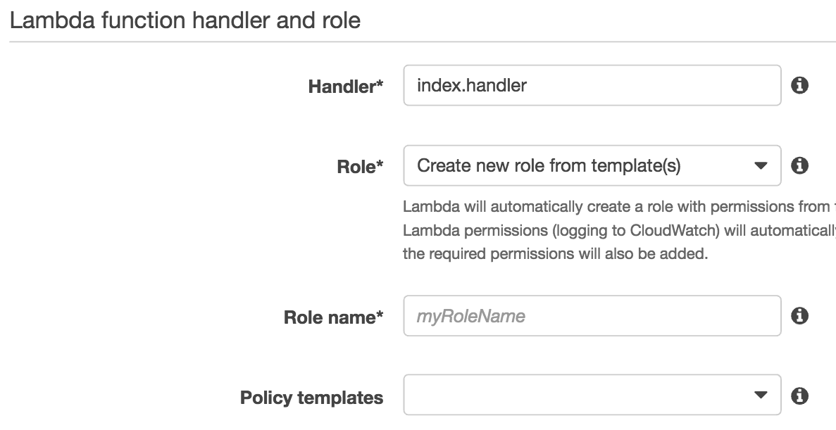 Lambda Role Screenshot